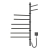 ARABESQUE obrotowa suszarka- grzejnik do łazienki (48x100cm), czarny