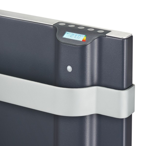KLIMA 7 AS grzejnik hybrydowy, dualny panel grzewczy z relingiem 750W, antracyt szary (Dual Therm)