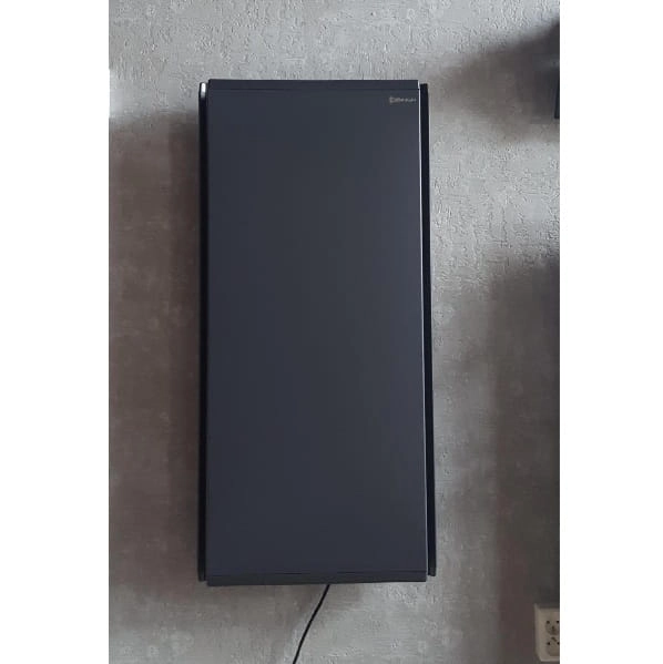 ICON   grzejnik hybrydowy (pionowy), dualny panel grzewczy (kolory: szary-antracyt)