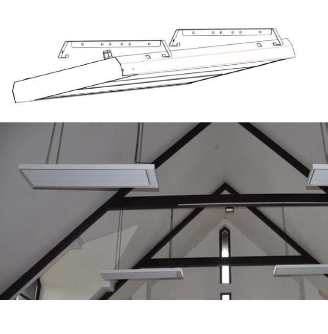 Panel grzewczy na podczerwień Ecosun S+ uchwyty mocujące (sufitowe)