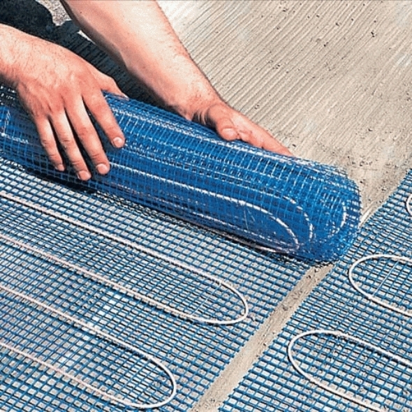 MD Mata grzewcza podłogowa, jednostronnie zasilana 160W/m² - układanie maty