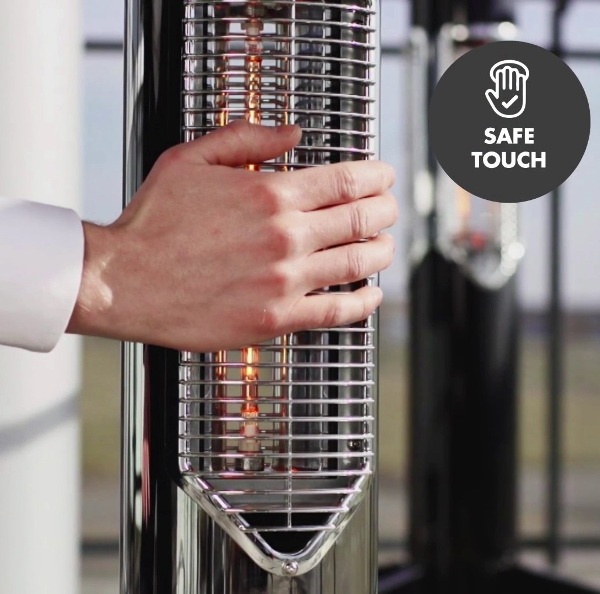 VIREOO PROFESSIONAL 550W Promiennik ciepła podczerwieni, stolik grzewczy z czujnikiem ruchu - technologia SAFE TOUCH