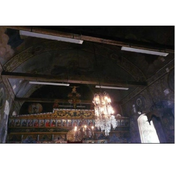 Przemysłowe panele grzewcze na podczerwień Ecosun S+  - ogrzewanie kościołów, obiektów sakralnych