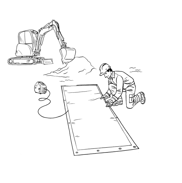 MMV przenośna mata grzejna 1000W ( 300 x 100 cm) zastosowanie