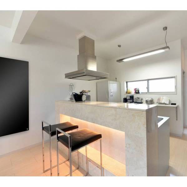 VCIR-G czarny  panel grzewczy na podczerwień, szklany grzejnik promiennikowy (ścienny)