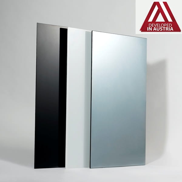 VCIR-G panel grzewczy na podczerwień, grzejnik promiennikowy (ścienny), seria: biały, czarny, lustro