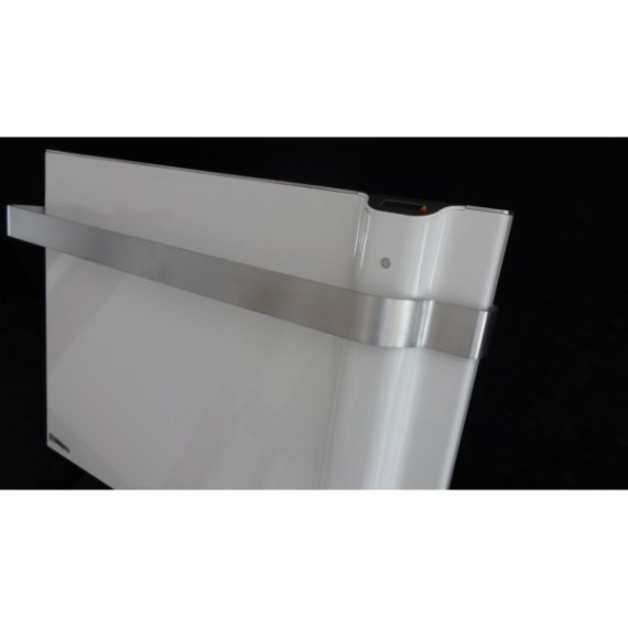 Grzejnik hybrydowy, dualny panel grzewczy KLIMA 7 łazienkowy  z relingiem, w wersji białej