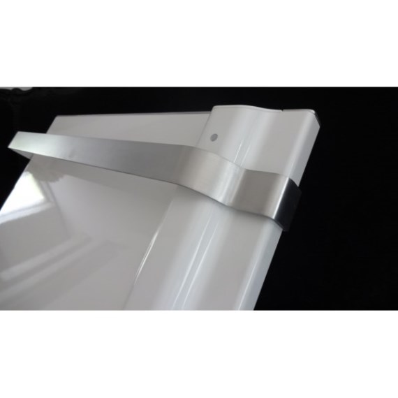 Grzejnik hybrydowy, dualny panel grzewczy KLIMA 7 łazienkowy  z relingiem, w wersji białej