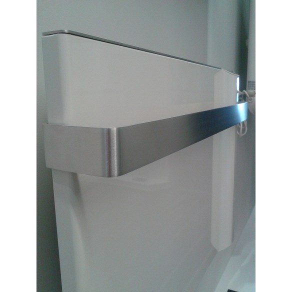 Grzejnik hybrydowy, dualny panel grzewczy KLIMA 7 łazienkowy  z relingiem, w wersji białej