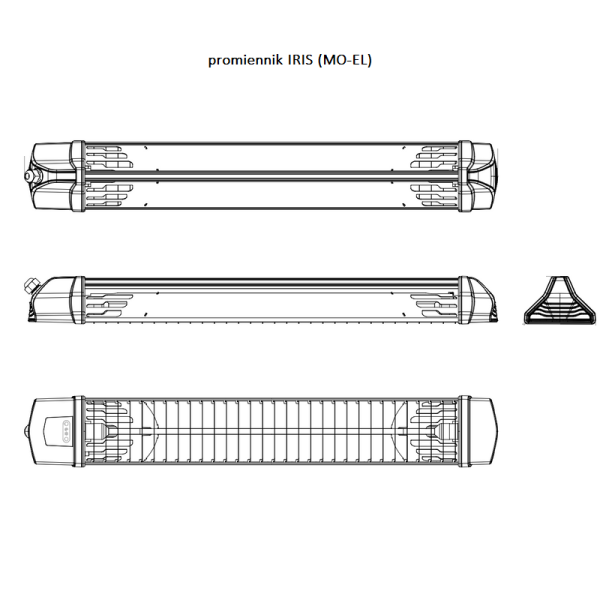 IRIS  Promiennik ciepła podczerwieni z pilotem (IP65, lampa: white forozen)