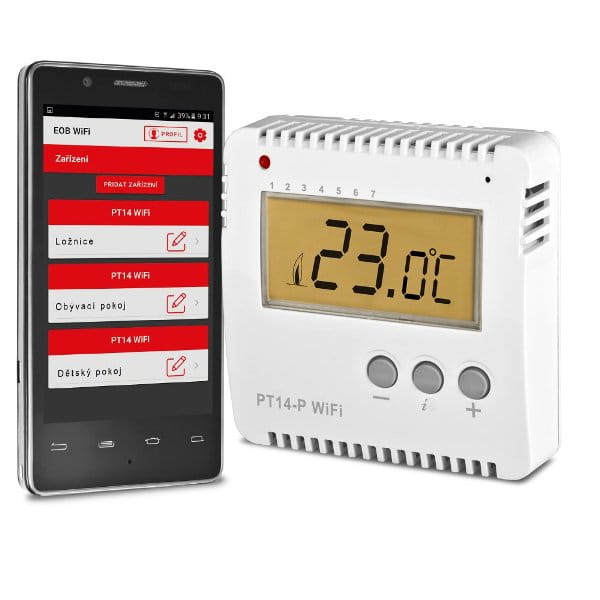 PT14-P WiFi Termostat, programowalny regulator temperatury (sterowanie przez internet)