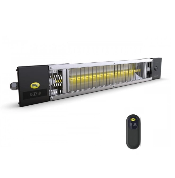 PETALO 1200W Promiennik ciepła podczerwieni z pilotem (IP55, lampa: white frozen)