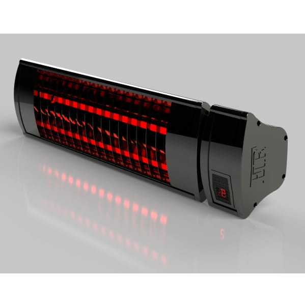 ELCON EIR-RC-2000 Promiennik ciepła podczerwieni, czarny 2000W z regulacja mocy i pilotem(IP55, lampa: gold)