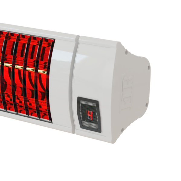 ELCON EIR-RC-2000 Promiennik ciepła podczerwieni, biały 2000W z wbudowaną regulacją mocy i pilotem (IP55, lampa: gold)