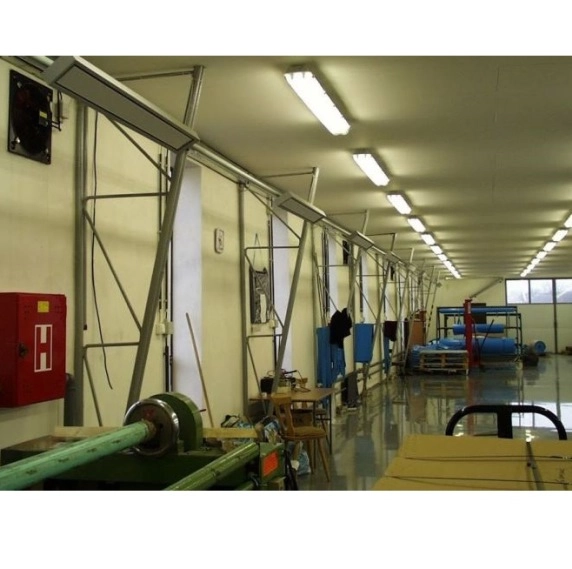 Przemysłowe panele grzewcze na podczerwień Ecosun S+  - ogrzewanie hal produkcyjnych, warsztatów