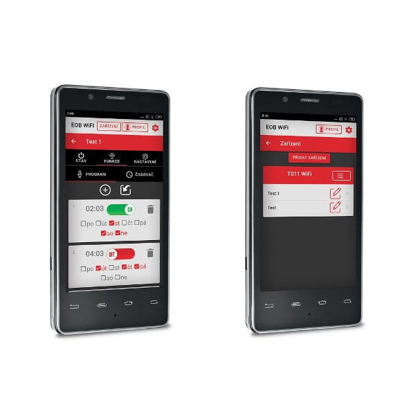 EOB Aplikacja IOS,  Android do obsługi urządzeń grzewczych za pomocą termostatów Wifi