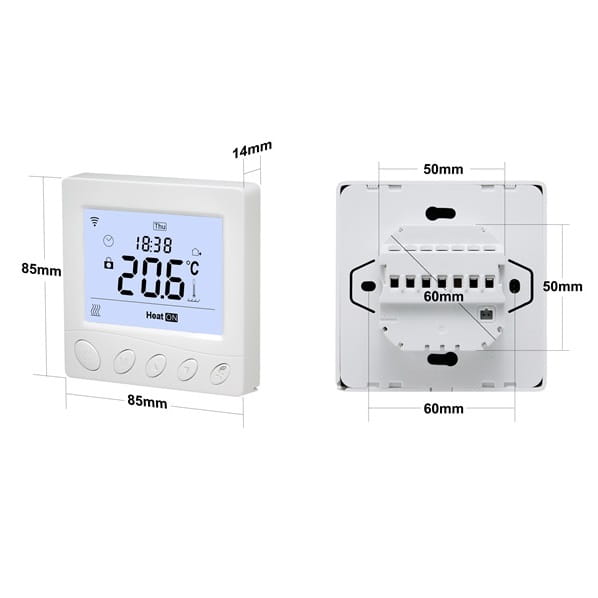 Therm33 Programowalny termostat, regulator temperatury - INFRA LIGHT - wymiary