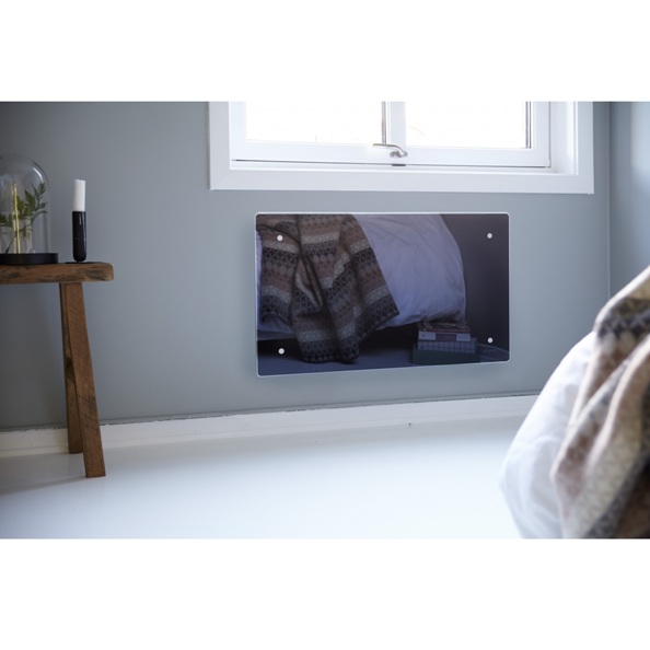 CLEA H  (WiFi) Grzejnik elektryczny, szklany konwektor: czarny