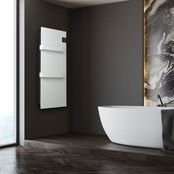 ONSEN grzejnik hybrydowy do łazienki (konwektor z panelem na podczerwień) 750W, biały