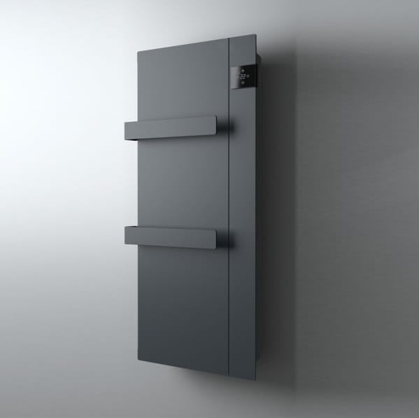 ONSEN grzejnik hybrydowy do łazienki (konwektor z panelem na podczerwień) 750W,  antracyt (ciemny szary)