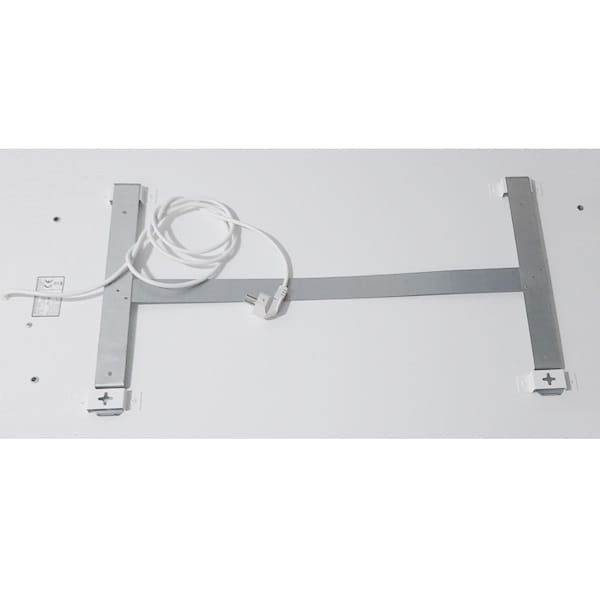 IPP Radius Glatt panel grzewczy na podczerwień, grzejnik promiennikowy (sufitowo - ścienny) - z tyłu, rama montażowa