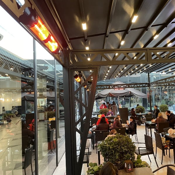 ELCON EIR-RC-3000 Promiennik ciepła podczerwieni, czarny 3000W z regulacją mocy i pilotem