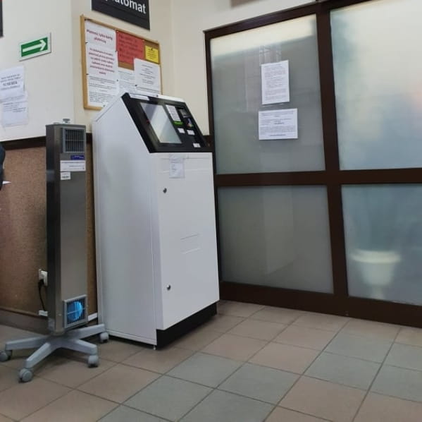 NBVE  lampa bakteriobójcza przepływowa, do dezynfekcji powietrza (inox) - mobilna