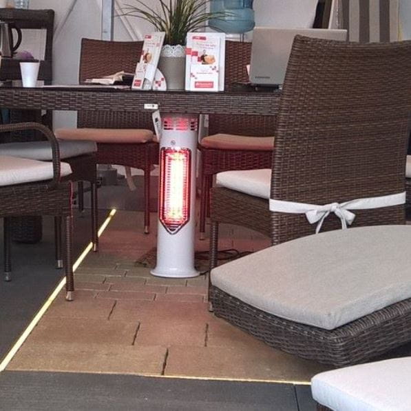 IMUS 550W Promiennik ciepła podczerwieni stojący - kolor: biały (Mensa Heating)