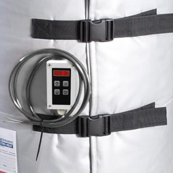 Płaszcz grzewczy (wysokotemperaturowy), mata grzewcza do beczek 25 litrów (380W, 0-200°C)  - termostat