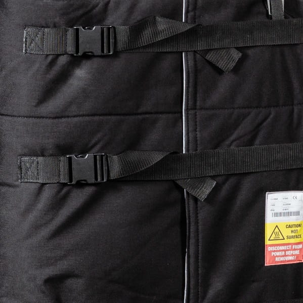 Płaszcz grzewczy, mata grzewcza do zbiorników IBC o pojemności 1000l (200W, 0-90°C) Kuhlmann - zapięcia