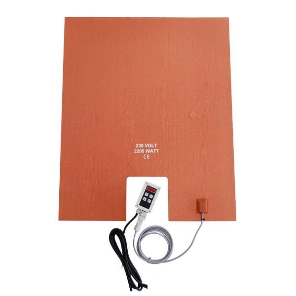 Ogrzewacz dna zbiorników IBC (Bag-In-Box), podłogowe ogrzewanie paleto-pojemników 1000 l (2700W, 0-150°C ) + termostat KUHLMANN