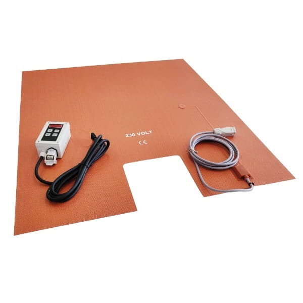 Ogrzewacz dna zbiorników IBC (Bag-In-Box), podłogowe ogrzewanie paleto-pojemników 1000 l (2700W, 0-150°C ) + termostat KUHLMANN