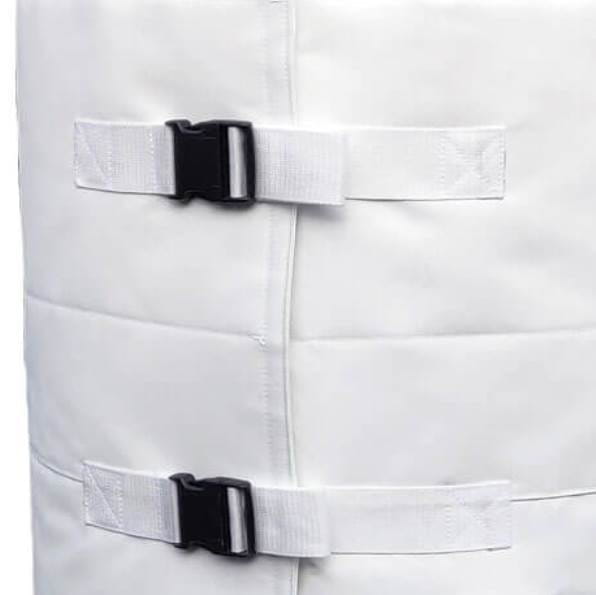 KEH Płaszcz grzewczy, mata grzewcza do beczek 200 litrów (1200W, 0-120°C), dla branży spożywczej i farmaceutycznej KUHLMANN - zapięcia