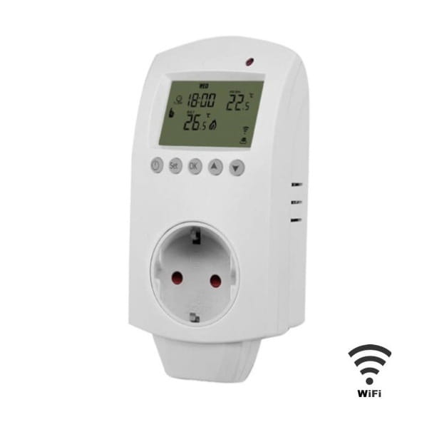 Carina WiFi Programowalny termostat gniazdkowy, regulator temperatury