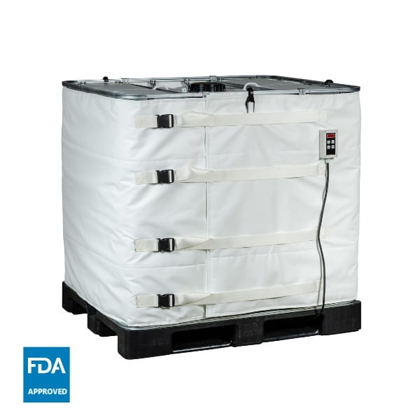 KEH Płaszcz grzewczy, mata grzewcza (1300W, 0-40°C) do zbiorników IBC poj. 1000l + cyfrowy termostat , dla branży spożywczej i farmaceutycznej KUHLMANN