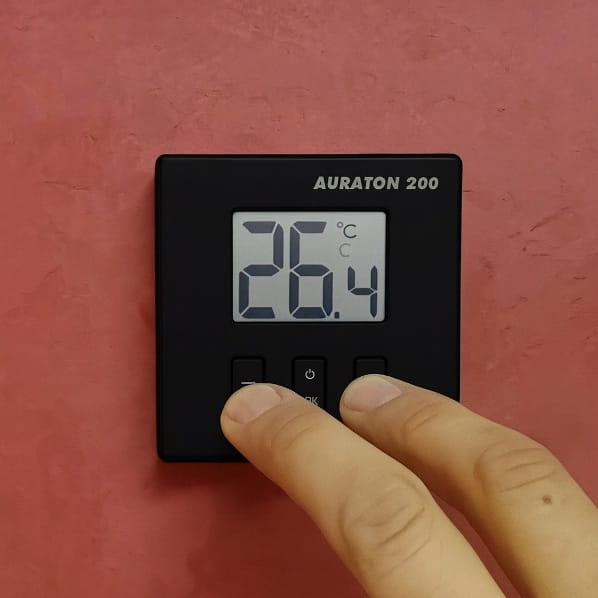 200 RT-B Bezprzewodowy manualny termostat, regulator temperatury -czarny