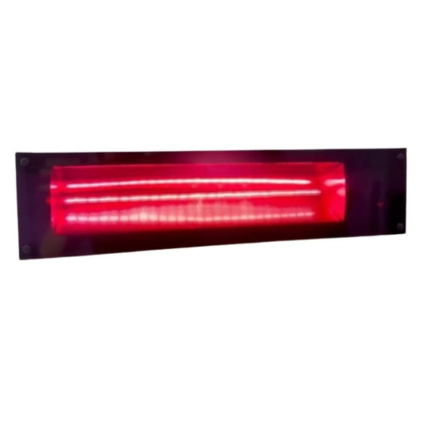 ELCON GLASS IR-2000 Promiennik ciepła podczerwieni, 2000W, szklany front, z regulacją mocy i pilotem (IP55, lampa: Rosegold ULG)