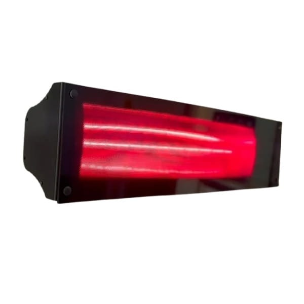 ELCON GLASS IR-2000 Promiennik ciepła podczerwieni, 2000W, szklany front, z regulacją mocy i pilotem (IP55, lampa: Rosegold ULG)