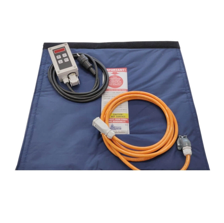 KEH koc grzewczy, przenośna mata grzewcza 450W (100 x 100 cm), z termostatem (0-90ºC)