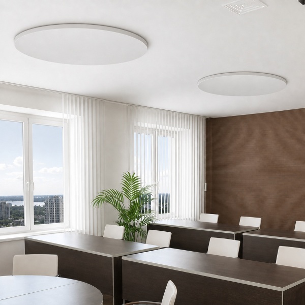 INFRA POWER PLATE  Rund  Glatt okrągły panel grzewczy na podczerwień, grzejnik promiennikowy (sufitowo - ścienny)