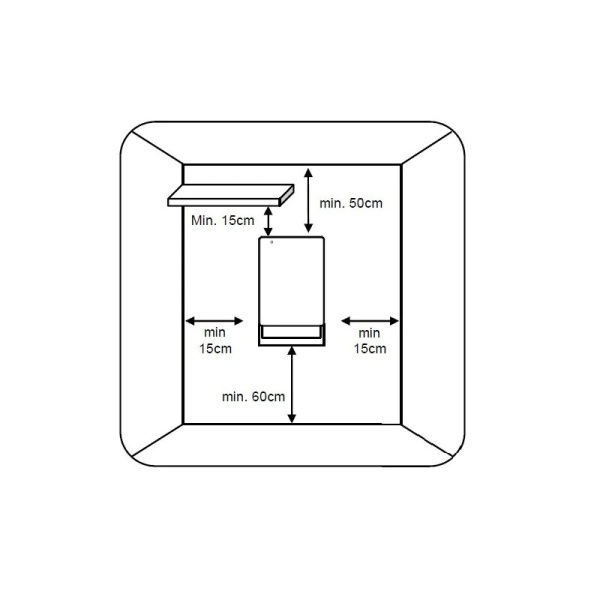 QUADRO VISIO termowentylator, grzejnik łazienkowy z nawiewem 1800W, programowalny z lustrem