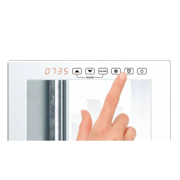 QUADRO VISIO termowentylator, grzejnik łazienkowy z nawiewem 1800W, programowalny z lustrem