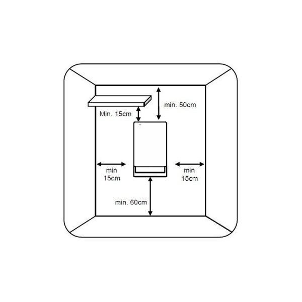 TOUCH termowentylator, grzejnik łazienkowy z nawiewem 1800W, programowalny