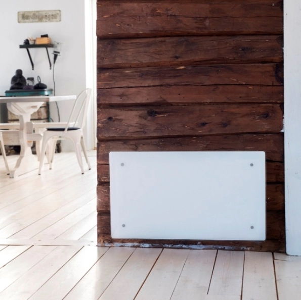 CLEA H  (WiFi) Grzejnik elektryczny, szklany konwektor: biały