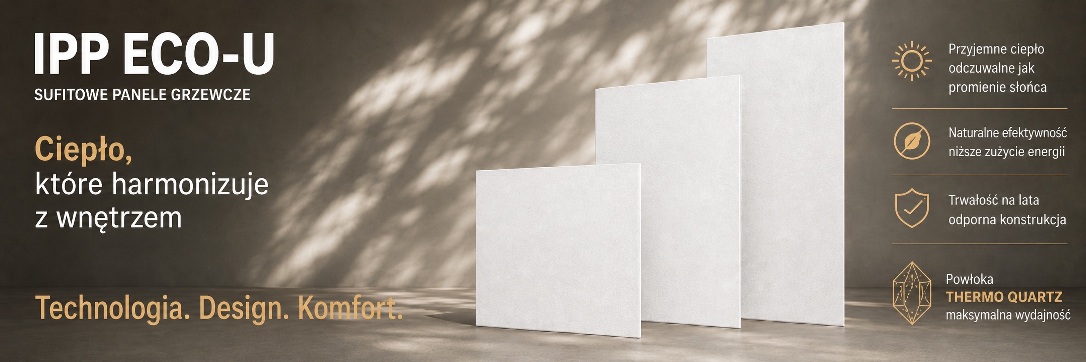 IPP ECO-U sufitowe panele grzewcze na podczerwień INFRA LIGHT