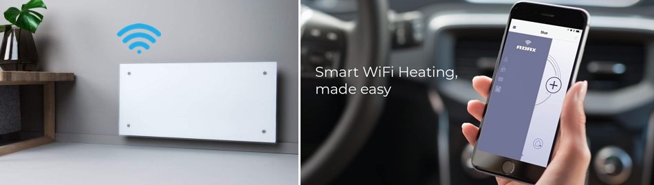 Adax grzejniki elektryczne konwektorowe, sterowane przez internet, smart WiFi