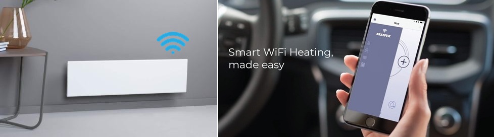 Adax grzejniki elektryczne konwektorowe, sterowane przez internet, smart WiFi
